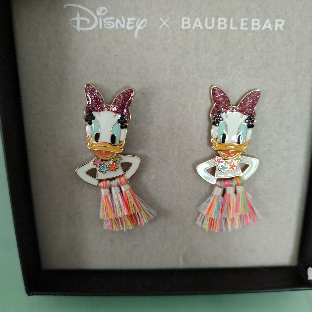 Bauble Bar Disney Daisy Duck Hula Earrings